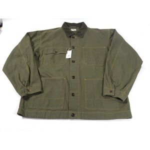 Gardenheir Barn Jacket Men XXL Moss Green Waxed Cotton Canvas Workwear Utility
